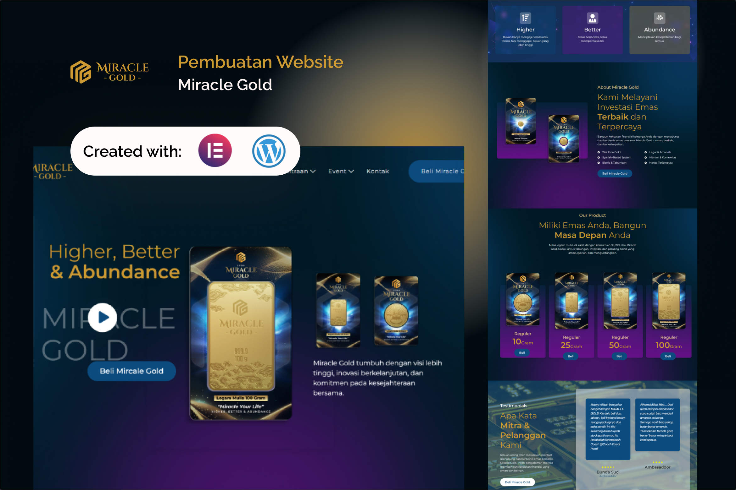 Website Miracle Gold