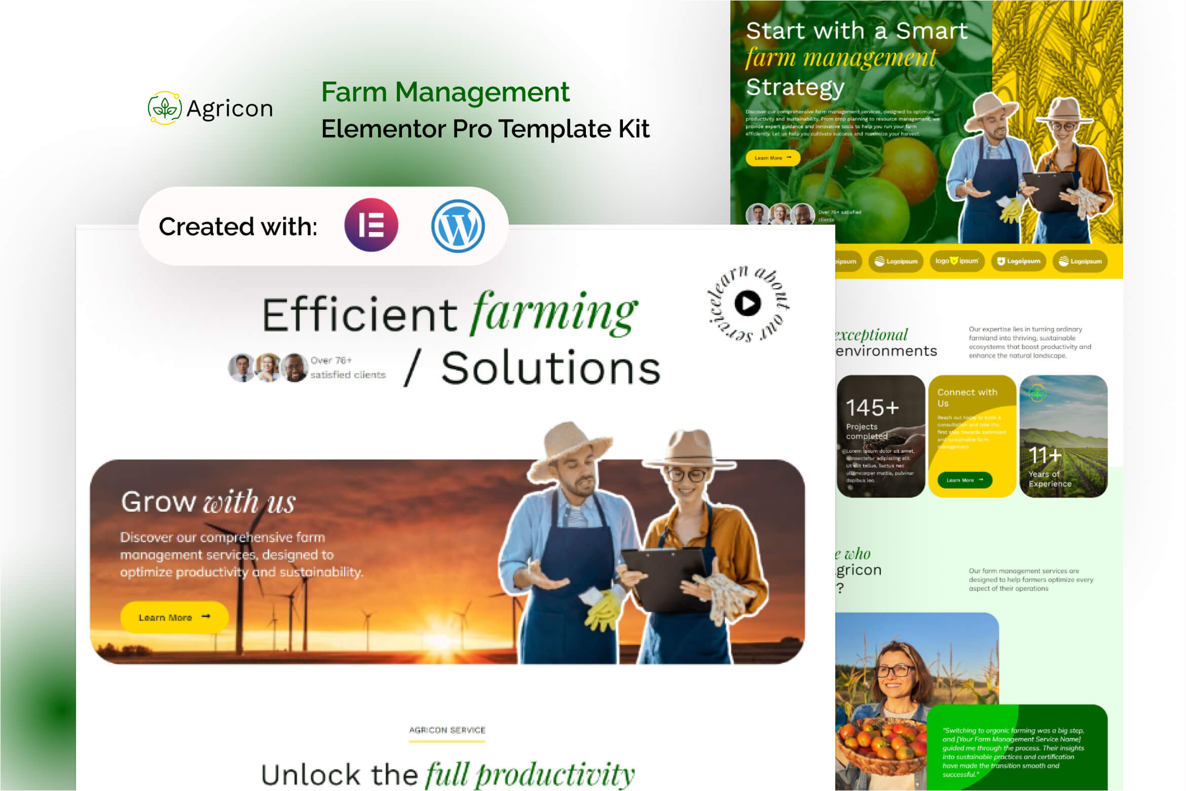 Agricon - Farm Management Elementor Pro Template Kit