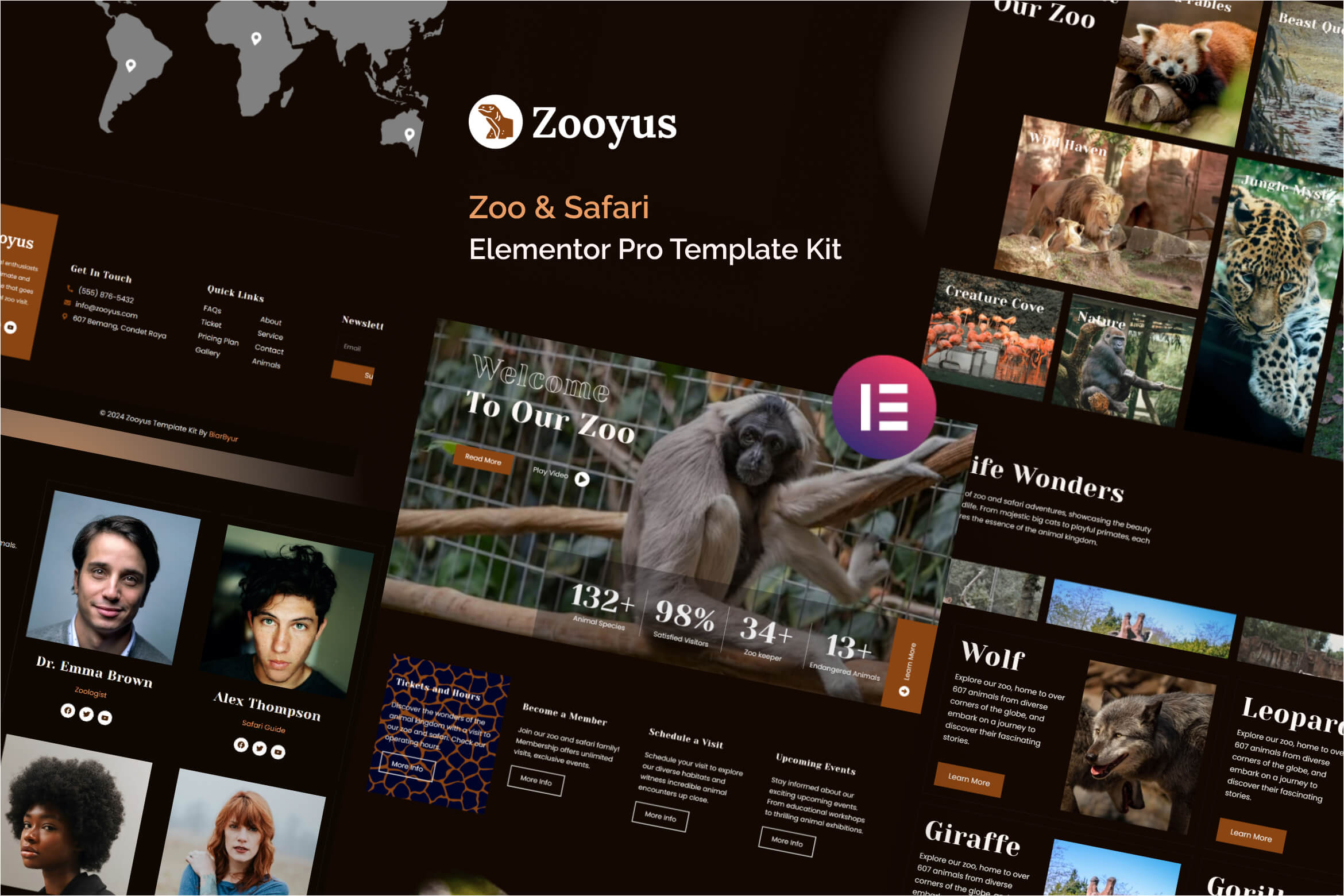 Zooyus - Zoo & Safari Elementor Pro Template Kit